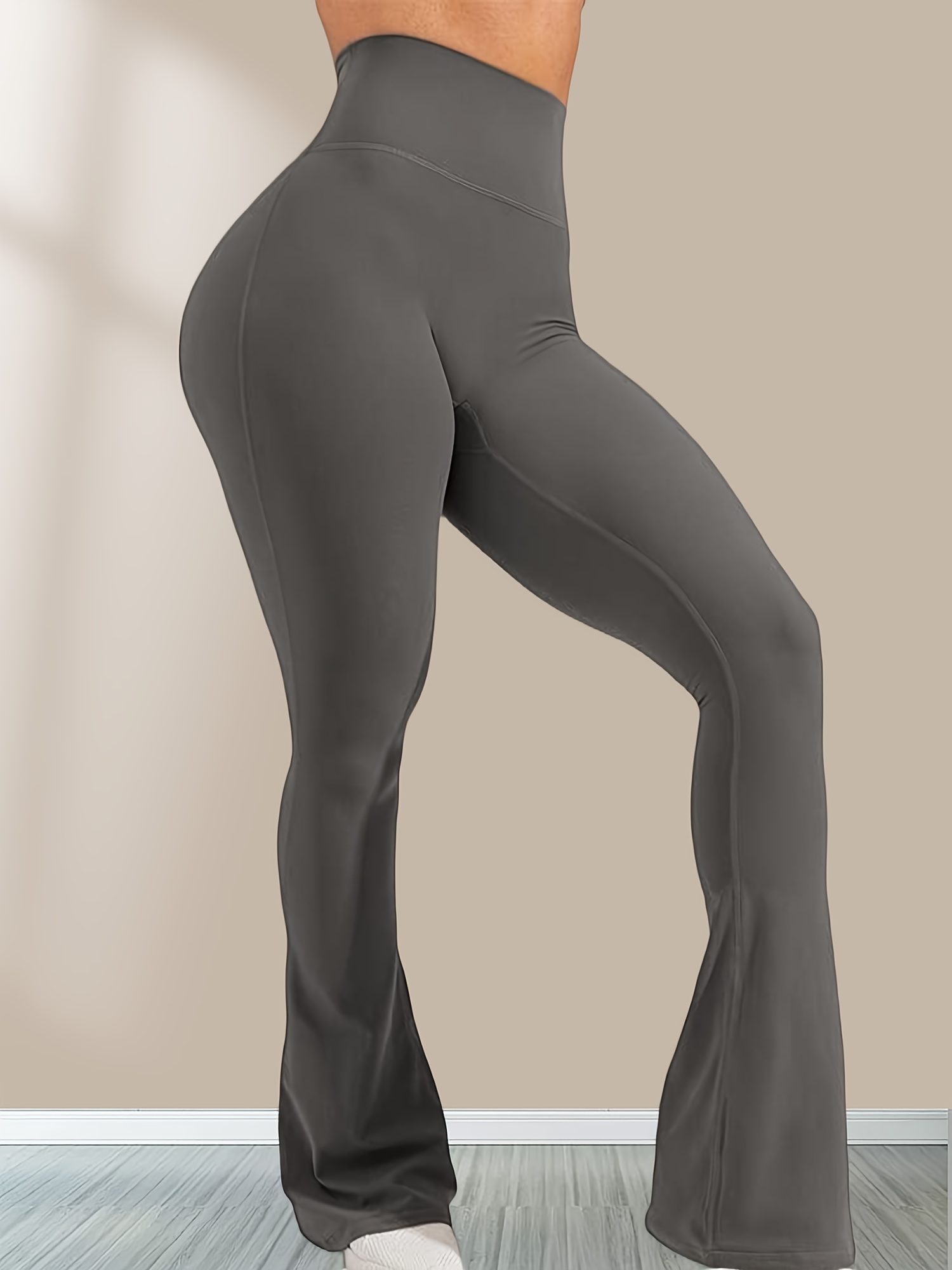 mallas yoga acampanadas cintura mujer glúteos Temu - Main Image