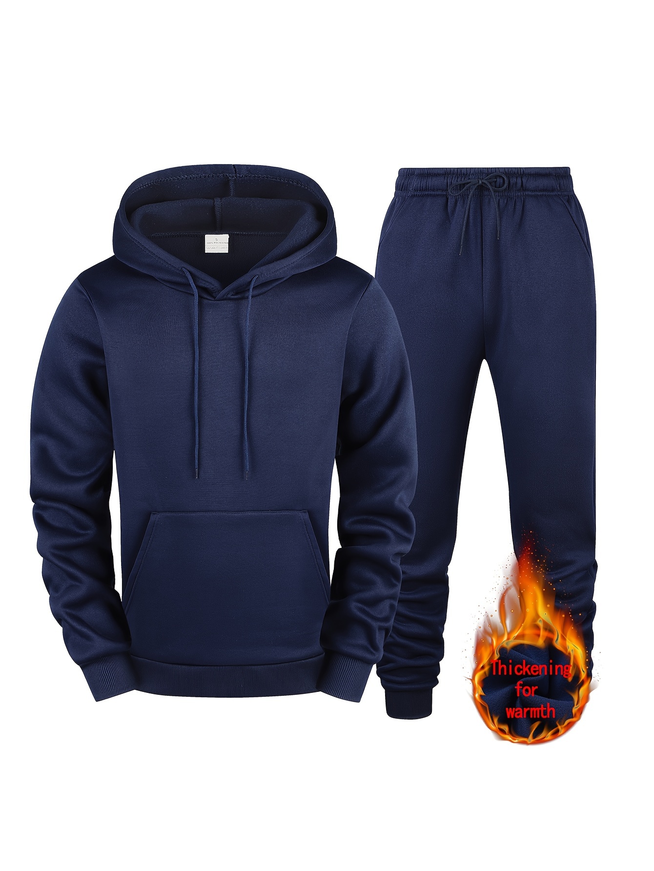Sweatpants with Hoodie for Men 2 Piece Set Casual Long Sleeve Solid Color  Sport Workout Jogging Fashion Outfits Suit, Navy, Medium : :  Clothing, Shoes & Accessories