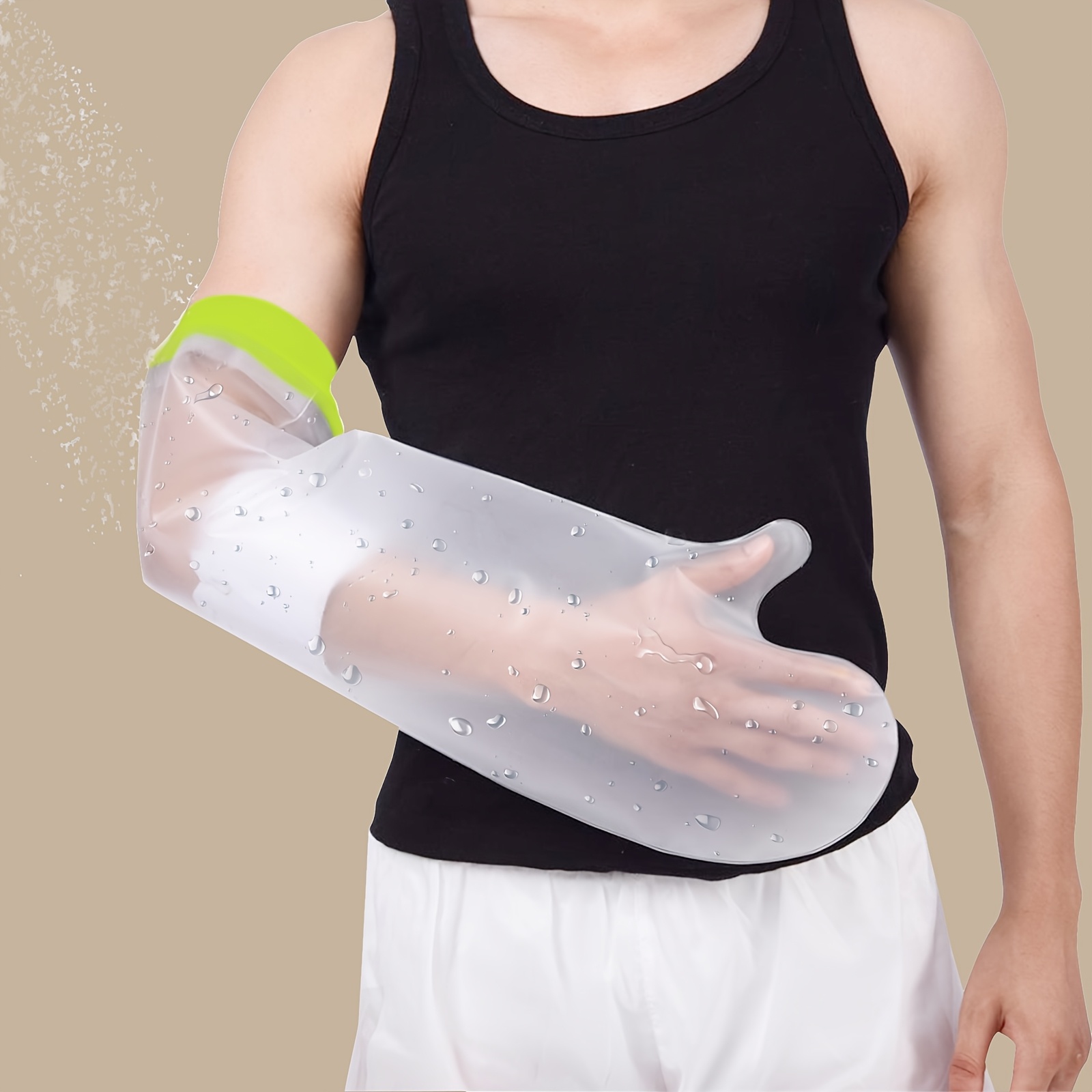 E-shop Verstellbarer Wasserdichter Handprotektor - Weicher, Bequemer Duschhandschuh mit Sicherem Verschluss, Leicht & Wiederverwendbar, Ideal für