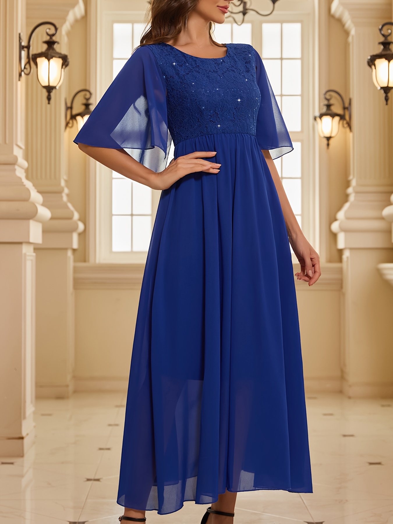 cocktail dress lace bridesmaid dresses elegant - Temu Bahrain