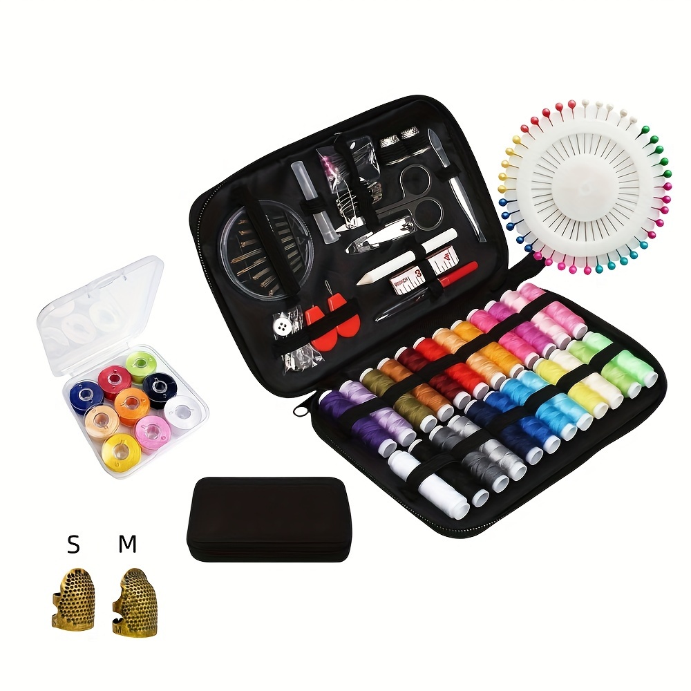 

Sewing Kit Premium 130-piece Set For Home, Travel & Emergency - And Thread Kit For Sewing - Assortment Of Sewing , Needles, Scissors, , Tape Measure Accessories