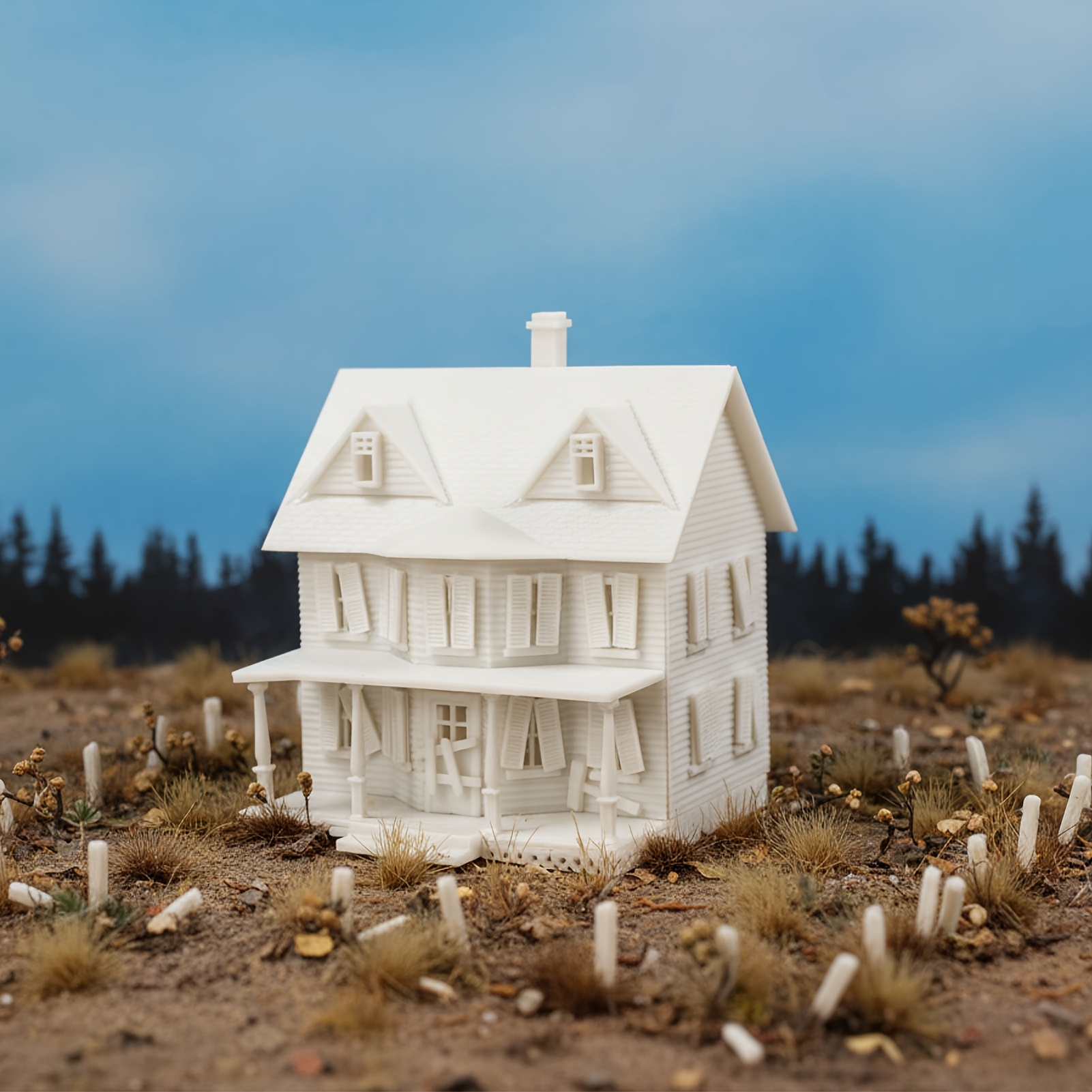 N Scale Unassembled Model Schoolhouse Kit
