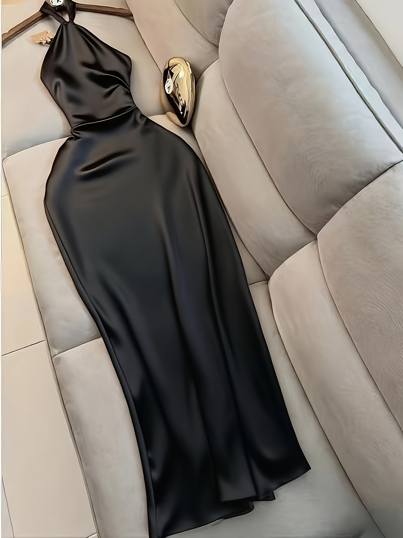 halter keyhole knit midi dress Cult Gaia Vinna Black Halter Knit Cut Out Midi Dress main image 1