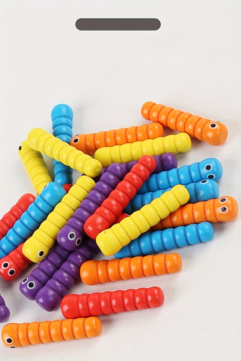 Kids' Wooden Color Sorting & Bug Catching Game - Enhances Fine Motor ...