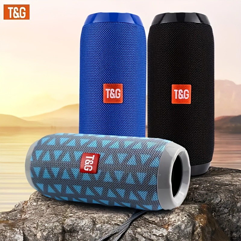 t g tg117 wireless speaker featuring a built in dual speaker design 10w high     tws pairing fm radio supports tf card and usb drive hands free calling portable suitable for cycling travel and home use