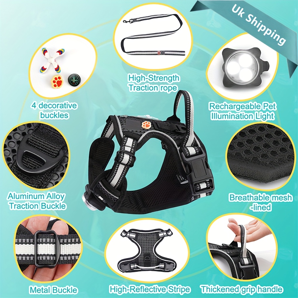 Adjustable No-Pull Dog Harness, Lightweight EVA Material