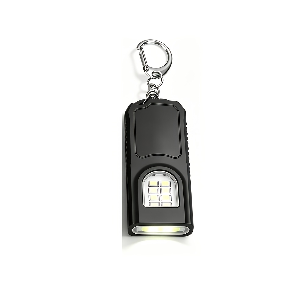 TEMU 1 Linterna portátil recargable por USB | Mini luz de llavero, frontal con clip para bolígrafo, 5 de luz, linterna de emergencia multifuncional,