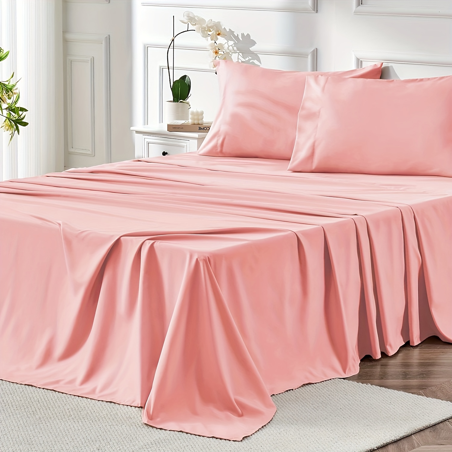 Soft Cooling Sheets Deep Pocket Queen Size Bed   - Temu