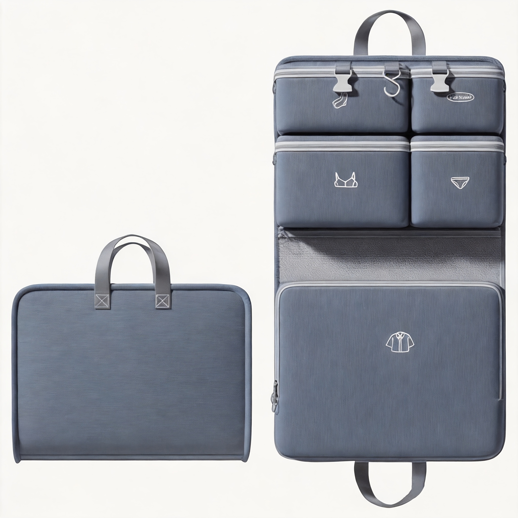 TEMU 6-in-1 Travel Packing Cubes Suitable For Carry-on & Checked Luggage - High Quality Foldable Suitcase Organizer With 6 Separate Compartments,