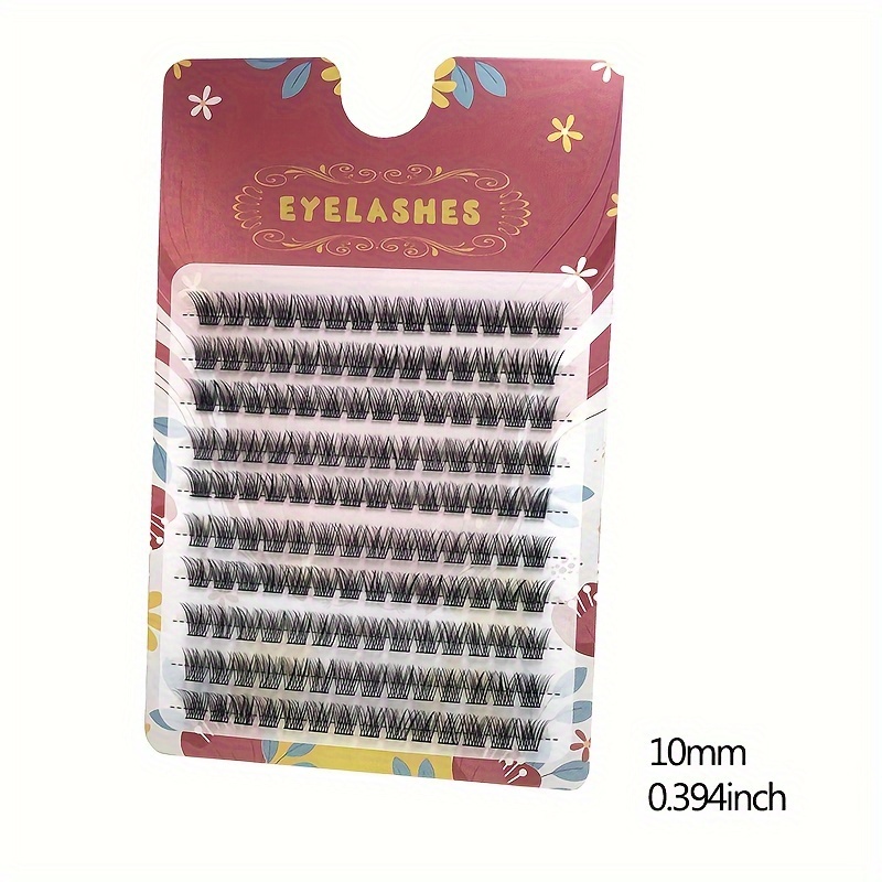 Image of 140pcs Natural Eyelash Clusters False Eyelashes Extension For All Daily Occasions 0.07mm D 10/12/14/16mm Individual Lashes For Beginners At Application Super Thin Band Natural Looking Mink Eyelashes