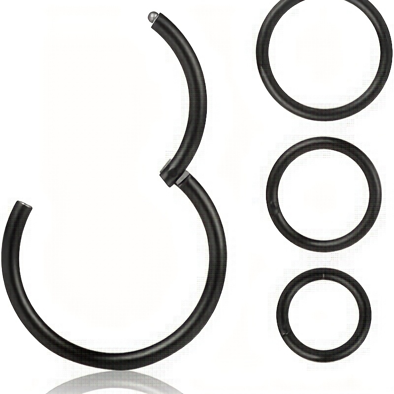 4pcs stainless steel lip nose rings set sexy   hoops for daily party occasions versatile jewelry for christmas   0