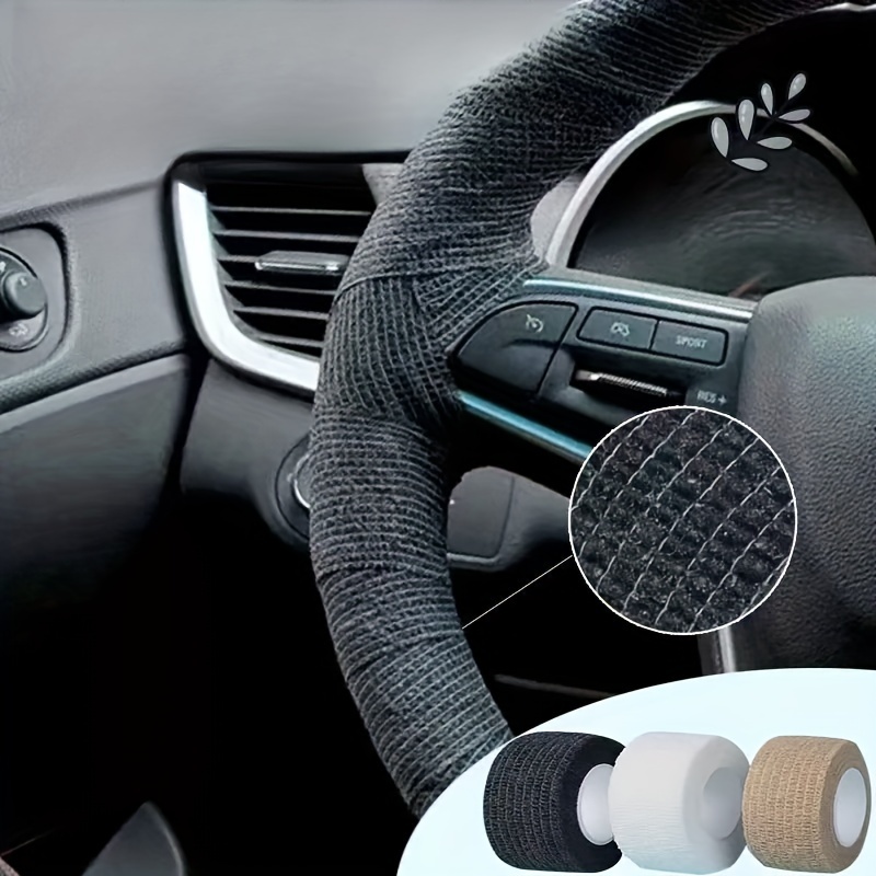 

8-pack Nonwoven Self-adhesive Anti-slip Car Steering Wheel Grip Tape, 1259 Inches, Sweat Absorbing & , For Fitness Poles & Long-drive , Universal Fit For Vehicle Models