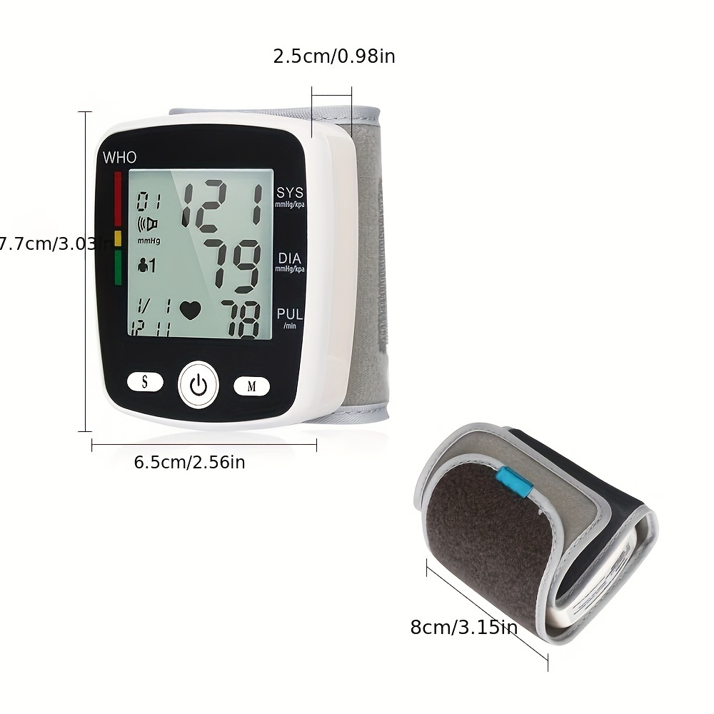   kun rechargeable wrist   with usb charging automatic digital bp machine voice broadcast large display screen built in lithium battery sis dia pu   diastolic   measurement usb rechargeable monitor userfriendly design durable wristband   wrist cuff Product details 3