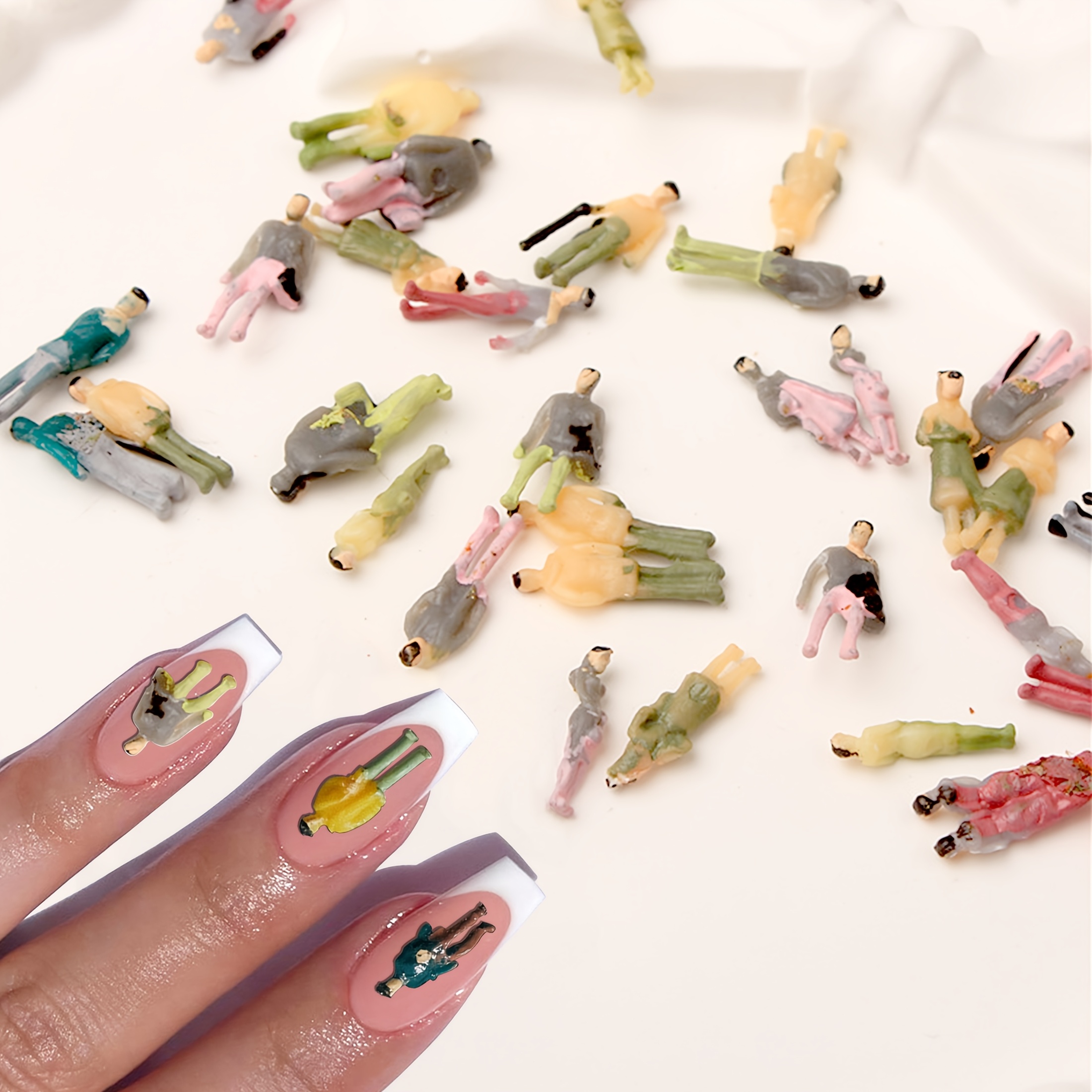 30pcs Y2k Style Colorful 3d Nail Charms - Vibrant, Scent- Art Accessories For A Look, Nail Accessories
