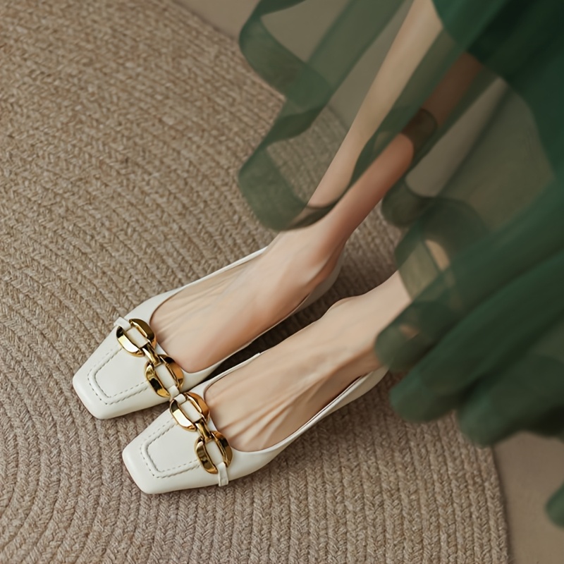 TEMU 【商品名】レディース トゥ ローカット パンプス、通勤用キタニヒール、普段使い、通勤、オフィスなどに最適。快適なフィット感、簡単でトなスタイル、で上品。イエロー、ホワイト、ブラックをご用意。レディース シューズ