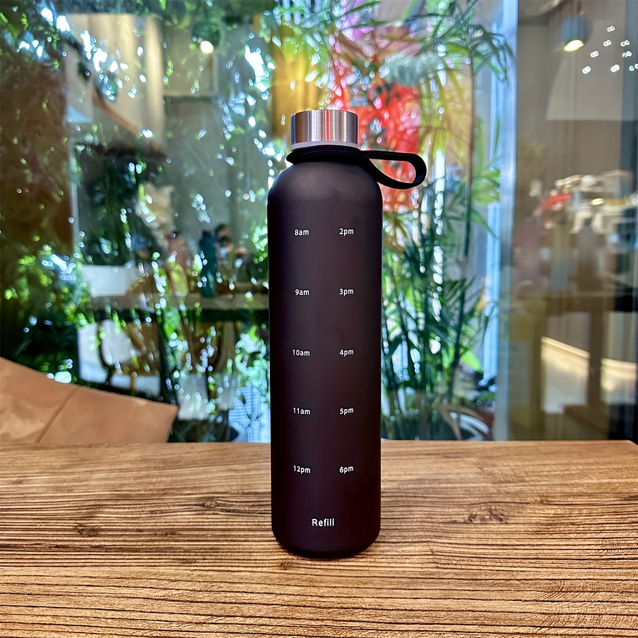 1000ml Handle Scrub Gradient Water Bottle, Large Capacity For Outdoor Sports And Portable Use