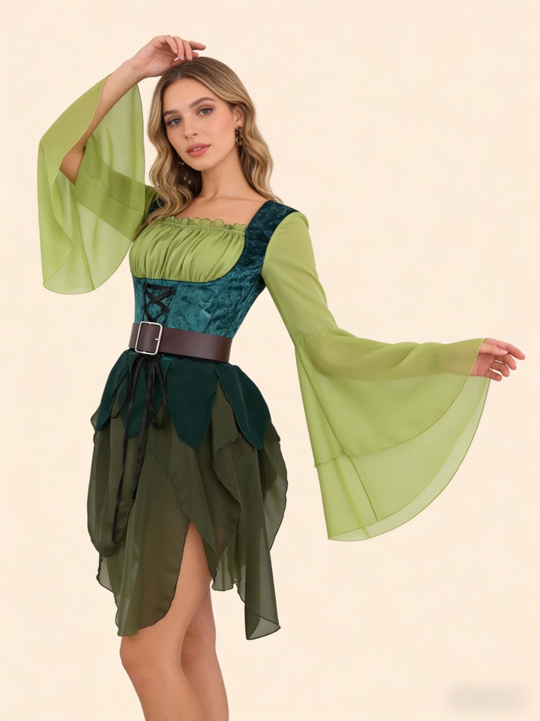medieval costume female elf halloween magic role playing - Temu Japan