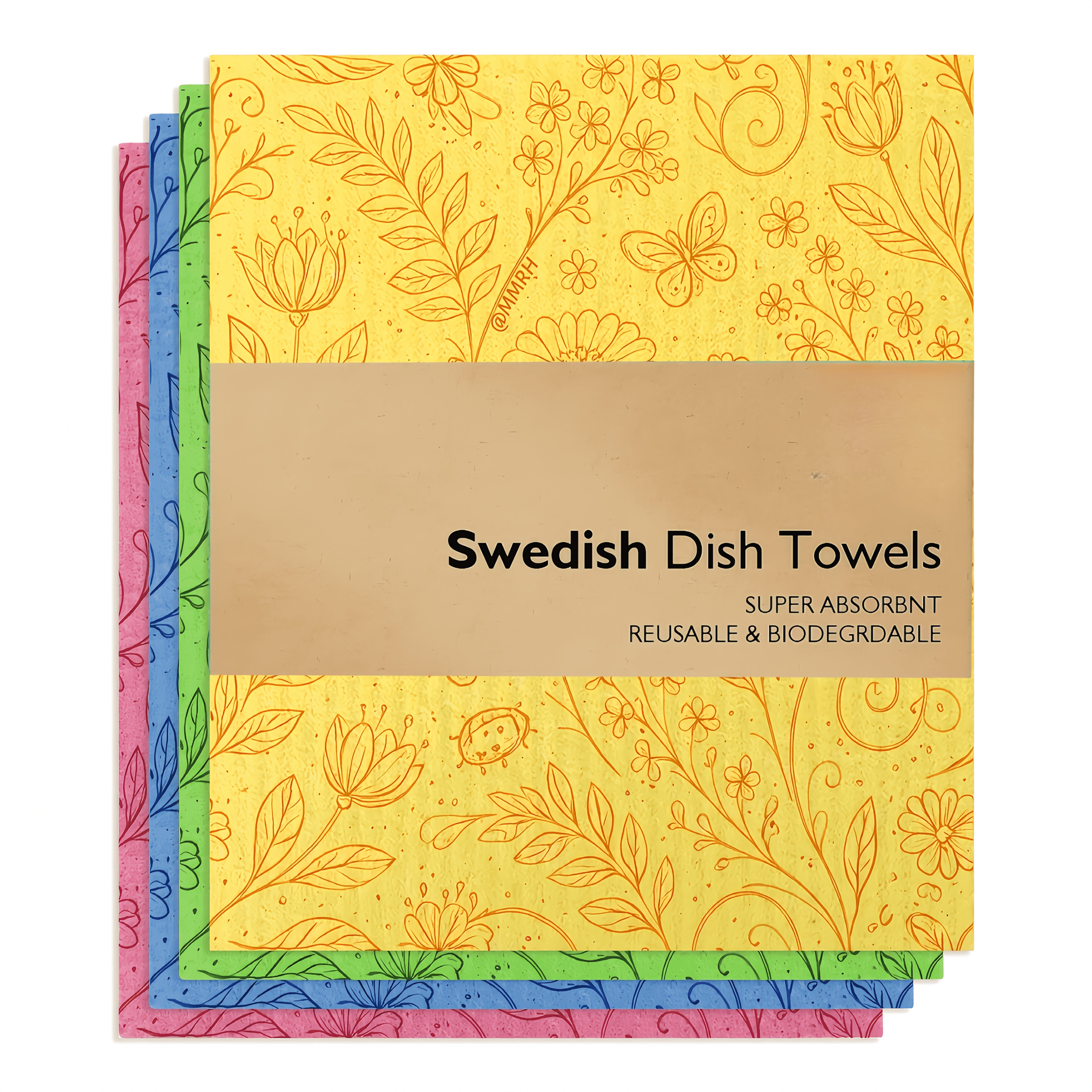 TEMU 4pcs Dish Cloths Kitchen Towels Reusable Sponge Cleaning Cloths Absorbent Dish Cloth Quick Drying Washable Decorative Tea Towels Bar Hand Towel