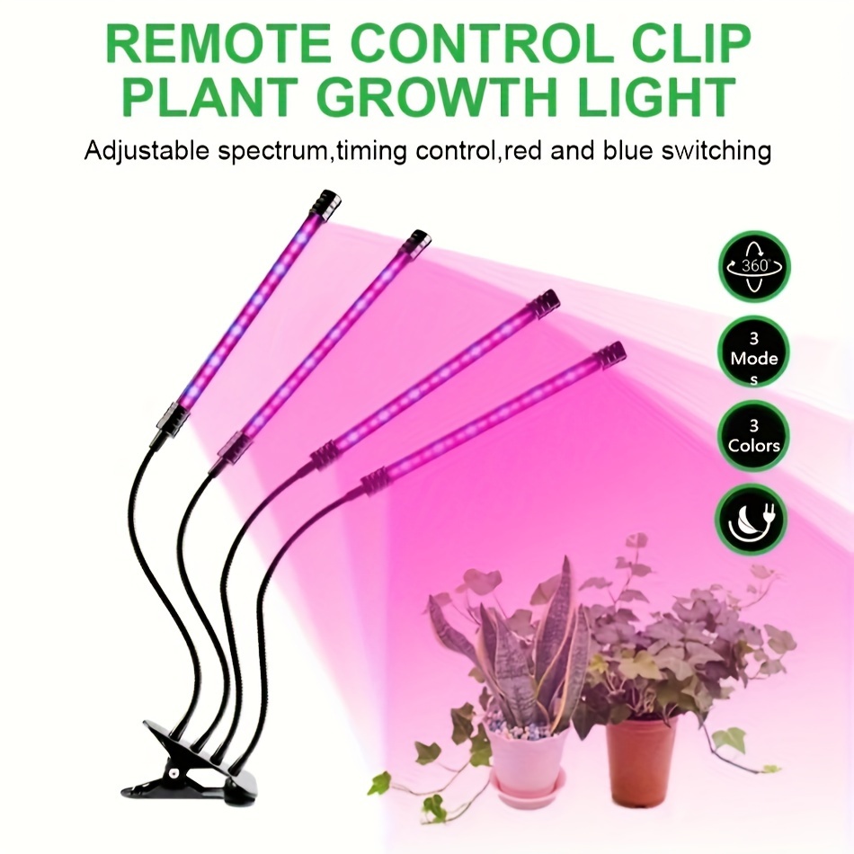 

Led Usb Grow Light Plant Light With Control, , Full Plant Light For Home Flower Seed Clip Plant Light