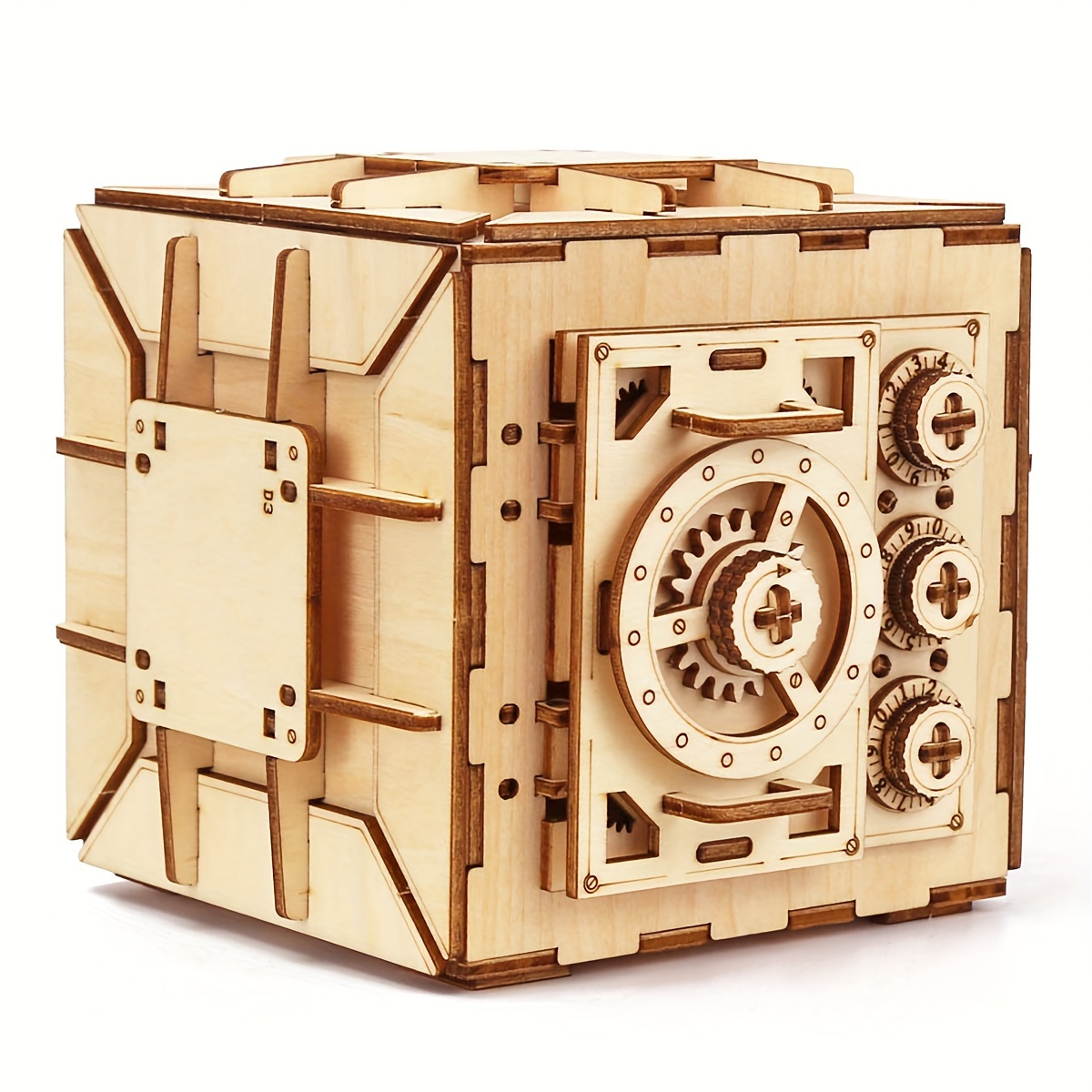 3d Wooden Puzzle Diy Locker Puzzle Box With Combination Model Kit For To Build Mechanical Store Your Precious Item