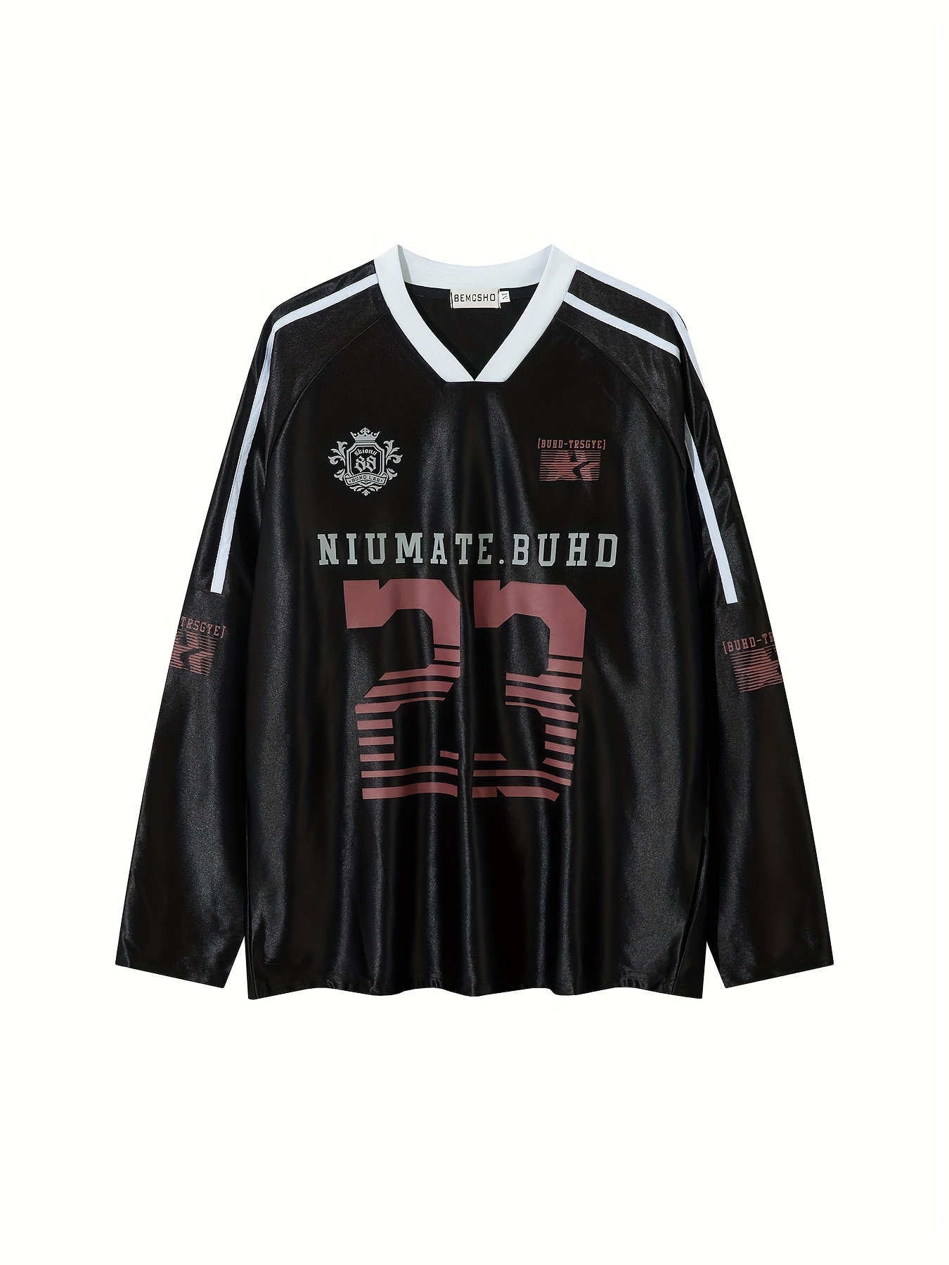 ★Urbandtype.★Football Jersey Long Sleeve★ C2 Sport - Long Sleeve Performance T-Shirt. 5104 - Maroon