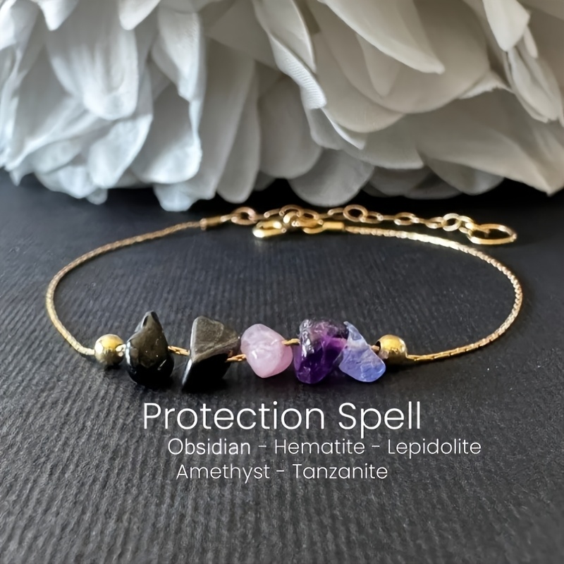 1pcprotection Bracelet - Crystal Personal Jewelry For Strength And Aura Shielding(natural Materials Have Color Differences And , Not Quality Issues)