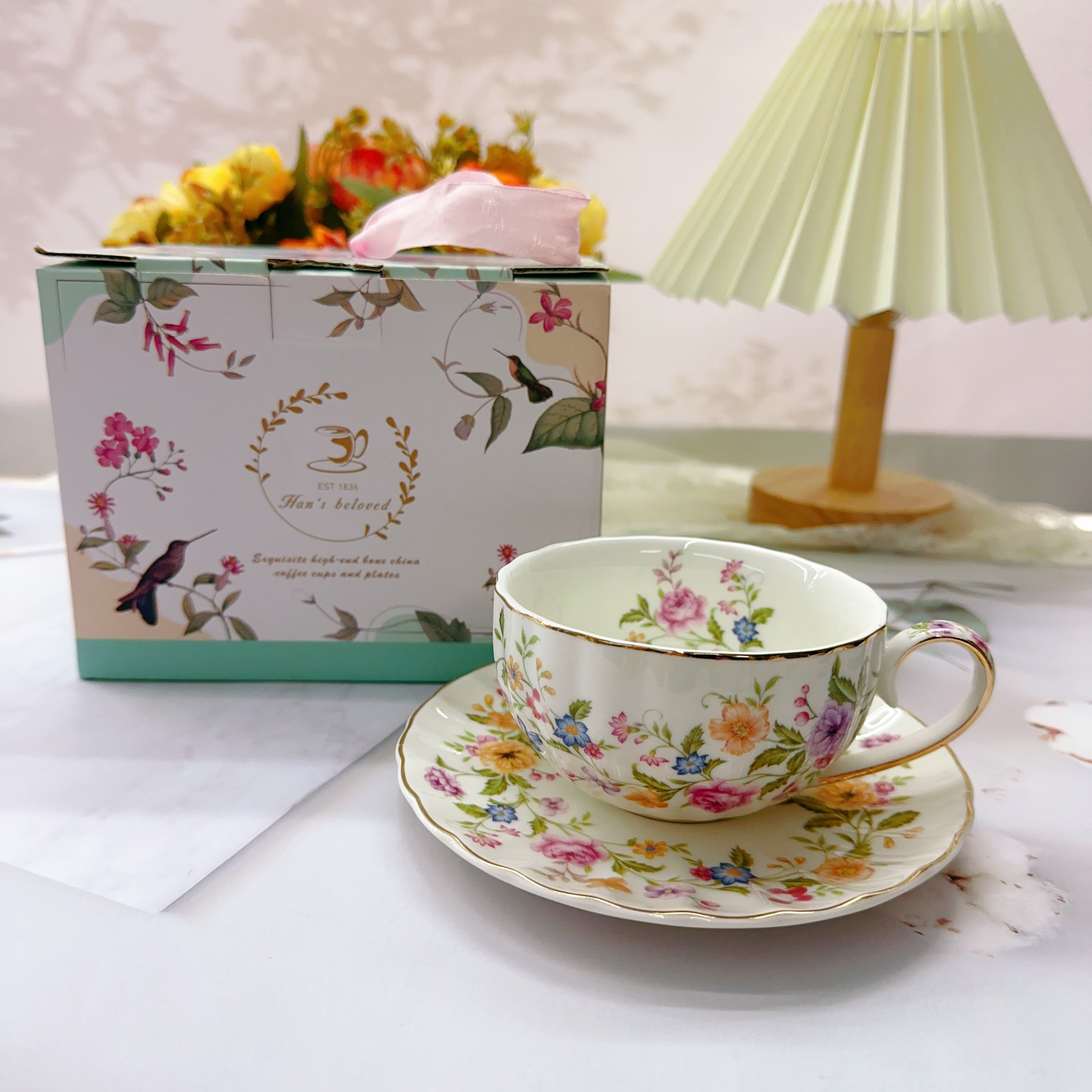 Afternoon Tea Exquisite European Style Pumpkin Cup Coffee Cup Dish
