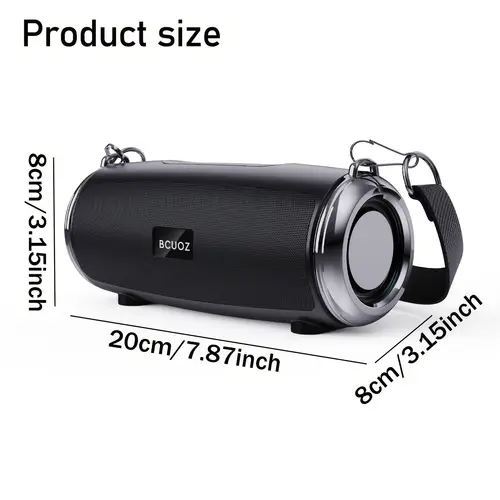10w portable wireless speaker outdoor subwoofer with dual pairing 1800mah rechargeable battery 10 hour playtime bass non waterproof usb tf card support for smartphones computers game consoles music players dvd players