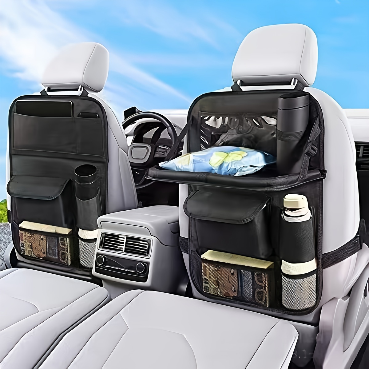 

Car Back Seat Hanging Storage Bag, Multifunctional Outdoor Trip Back Seat Organizer With Multi Pockets