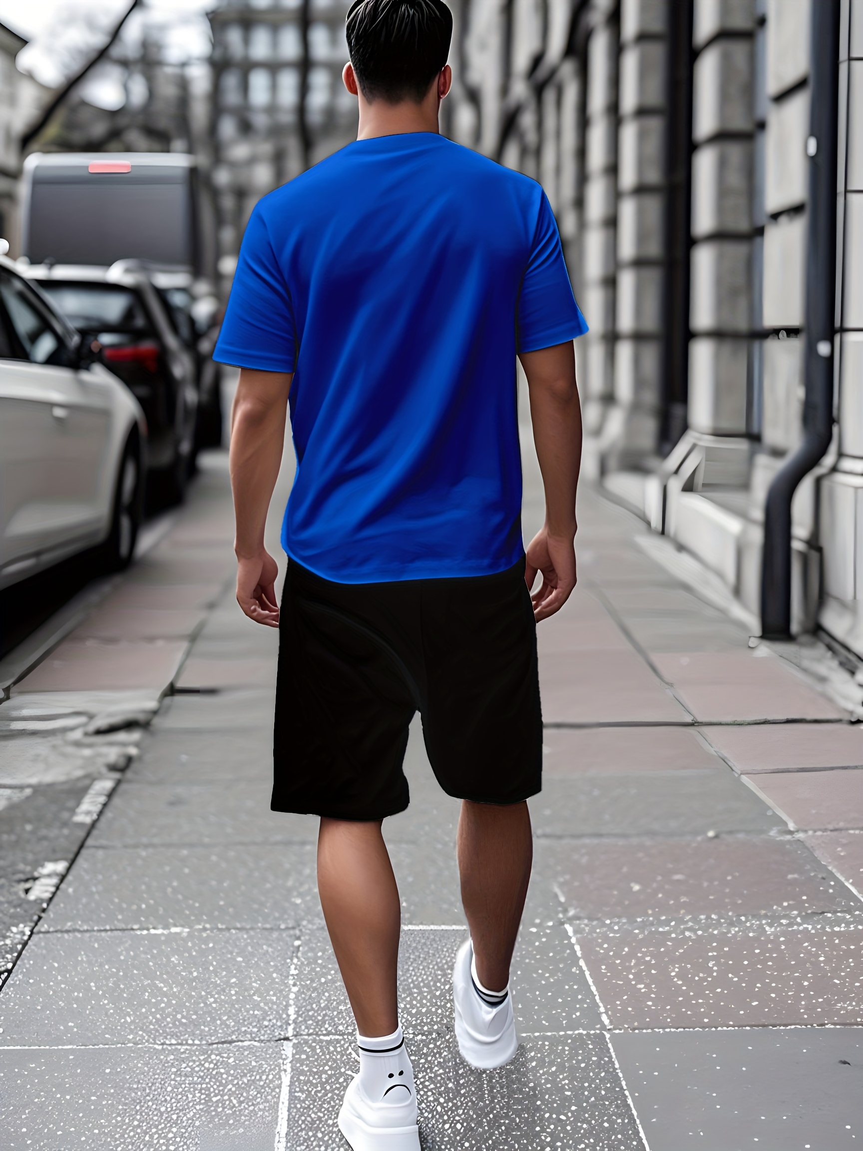 Leopard Print 3D Men's Casual Sportswear Set - Breathable Polyester Knit Fabric, Crew Neck Short Sleeve T-Shirt and Shorts Combo, Regular Fit for All Seasons