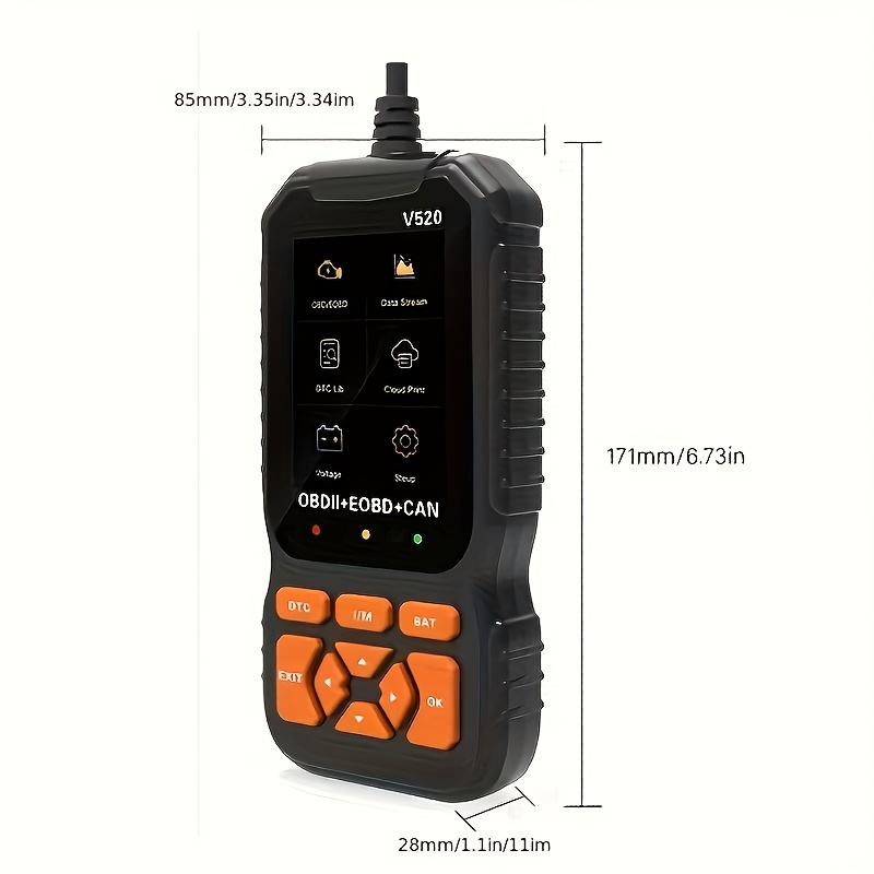TEMU Professional Scanner - Upgraded Obdii   Can Code Reader, Real-time Data, Battery Test, 4000  Dtc Library, I/m Readiness, Check Engine Light And