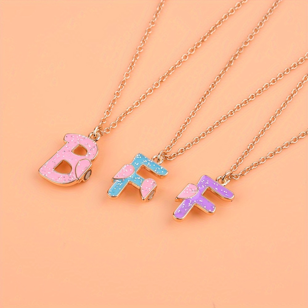 Collane BFF Per 3 Amiche - Set Da 3 Collane A Forma Di Ciambella Per Migliori Amiche - Regalo Perfectto - Foto 6