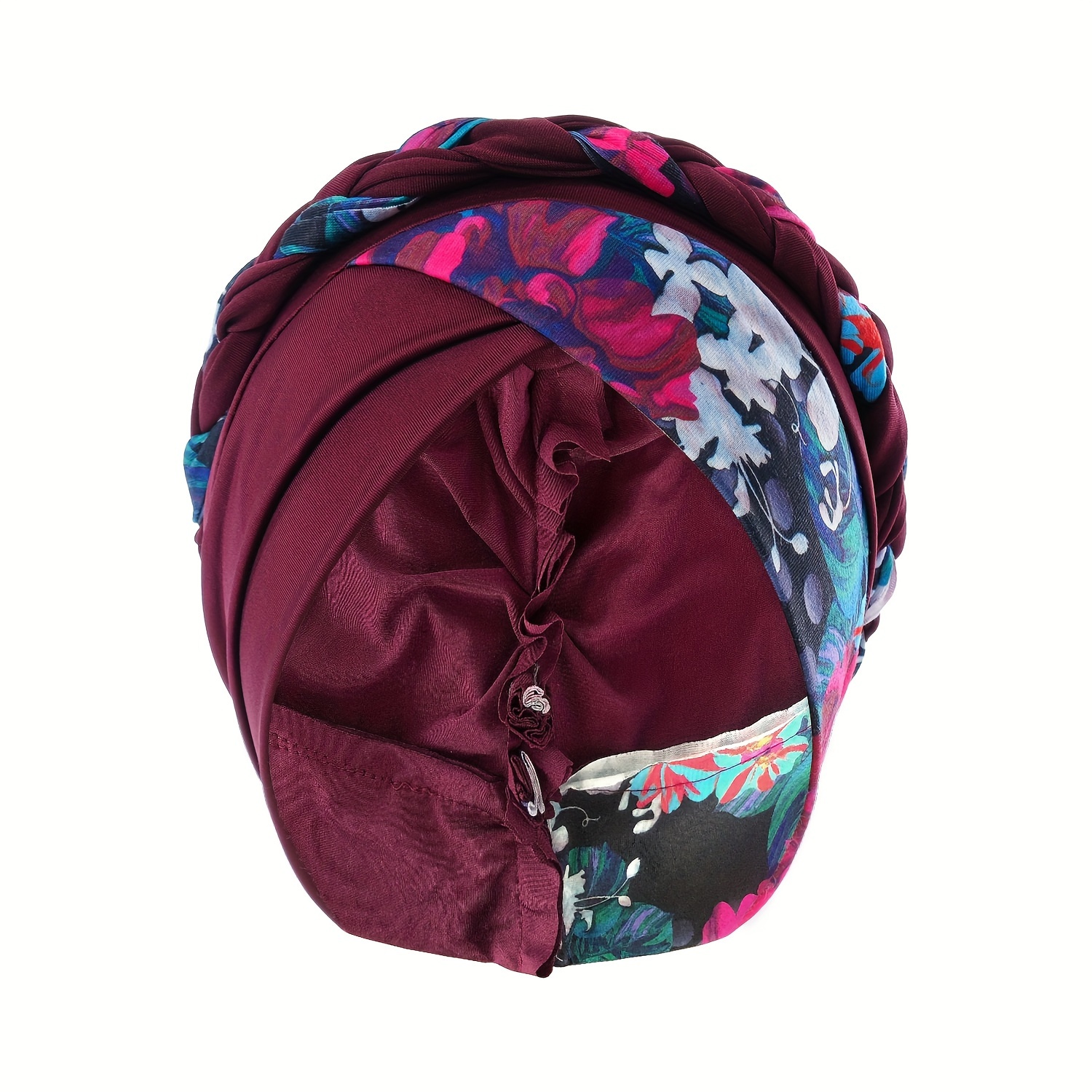 Women's Elastic Turban Hats Breathable And Lightweight Fashionable Dual-tone Braided Head Wrap, Fits Perfect For Ramadan, Chemo, And