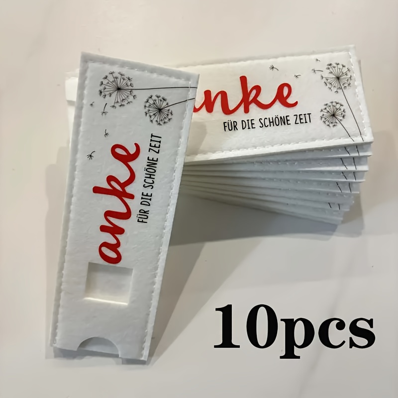 Image of German 'thank You For The ' Gift Bags, In Packs Of 5 Or 10 (14*5 Cm), Suitable For Colleagues, Employees, Teachers, Weddings, And Birthdays