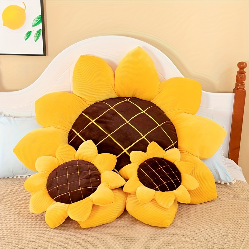 

Sunflower Plush Dog Toy - Durable Chew-resistant Pet Cushion For Medium Breeds, Embroidered Floral Design, Ideal For Home Decor & Bedding