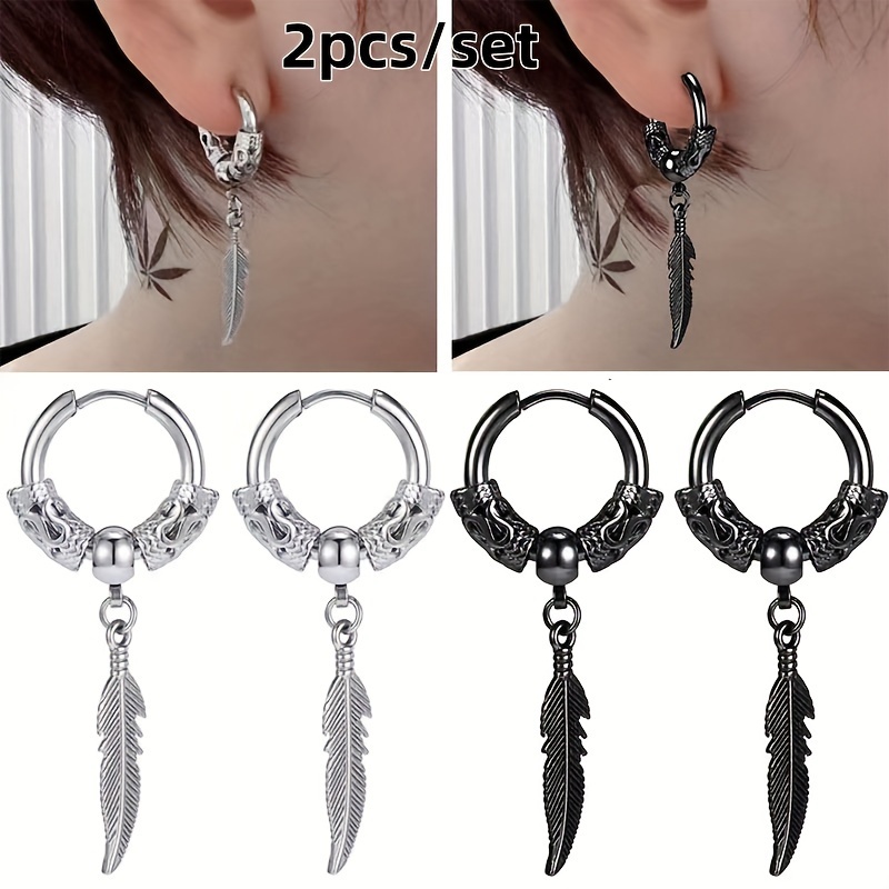 

Stainless Shape Pendant Earrings Hypoallergenic Men Women Hip Hop Trendy Party Jewelry Gifts