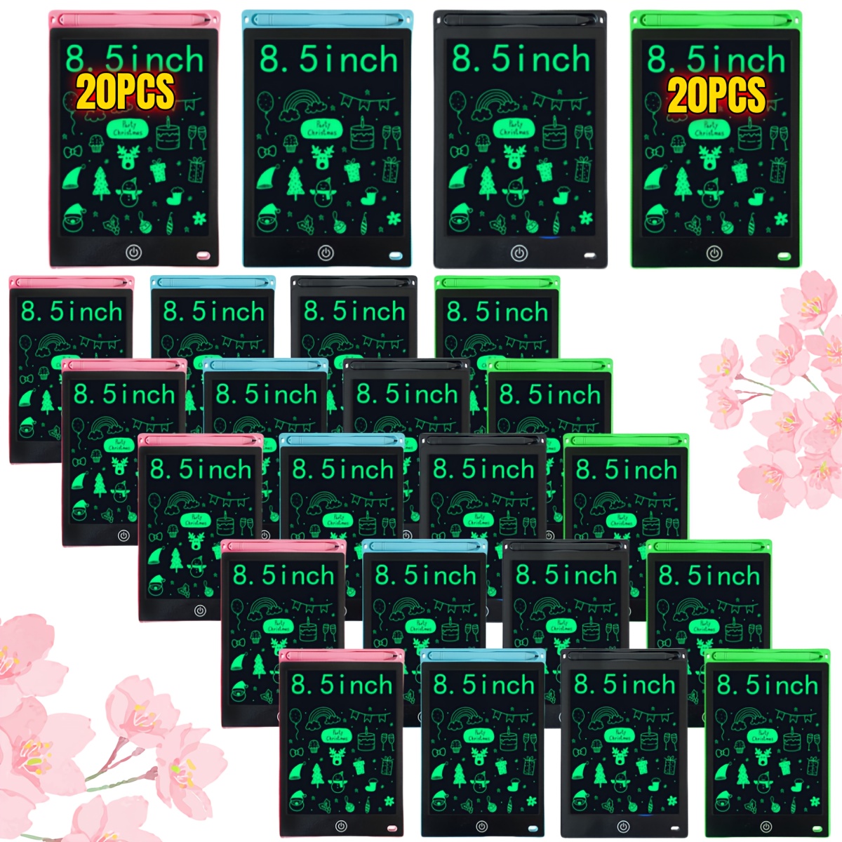 TEMU 20-pack Lcd Kids Writing Board, 8.5"color Screen , Reusable Electronic Drawing Board, 3 4 Years Learning And Educational Toys, Easter Christmas