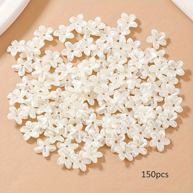 150pcs Of Stylish Flower Bead Caps, Small Floral Charms For Crafting Jewelry Such As Bracelets, Earrings, And Necklaces