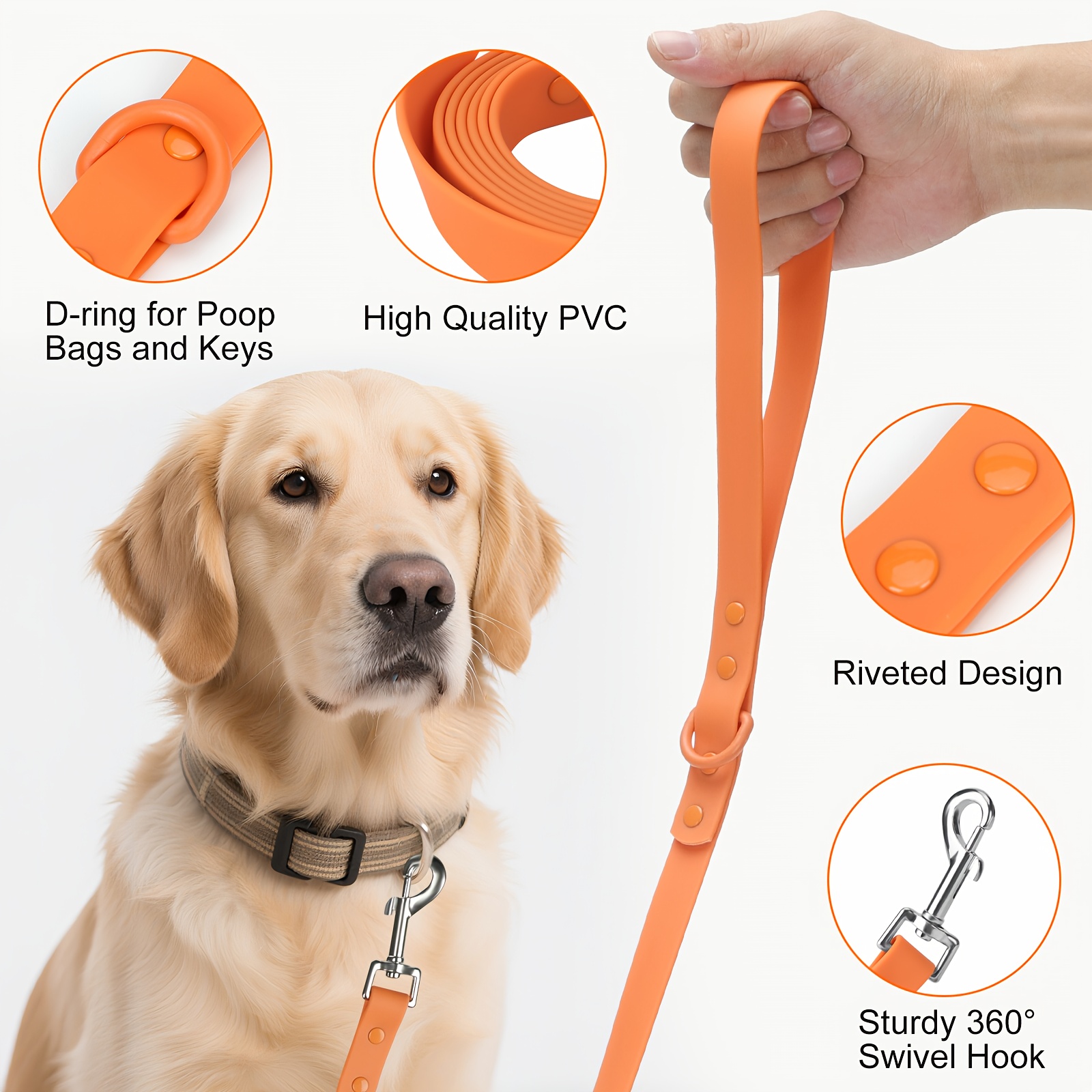Odor-Resistant PVC Traction Rope for Dog Training