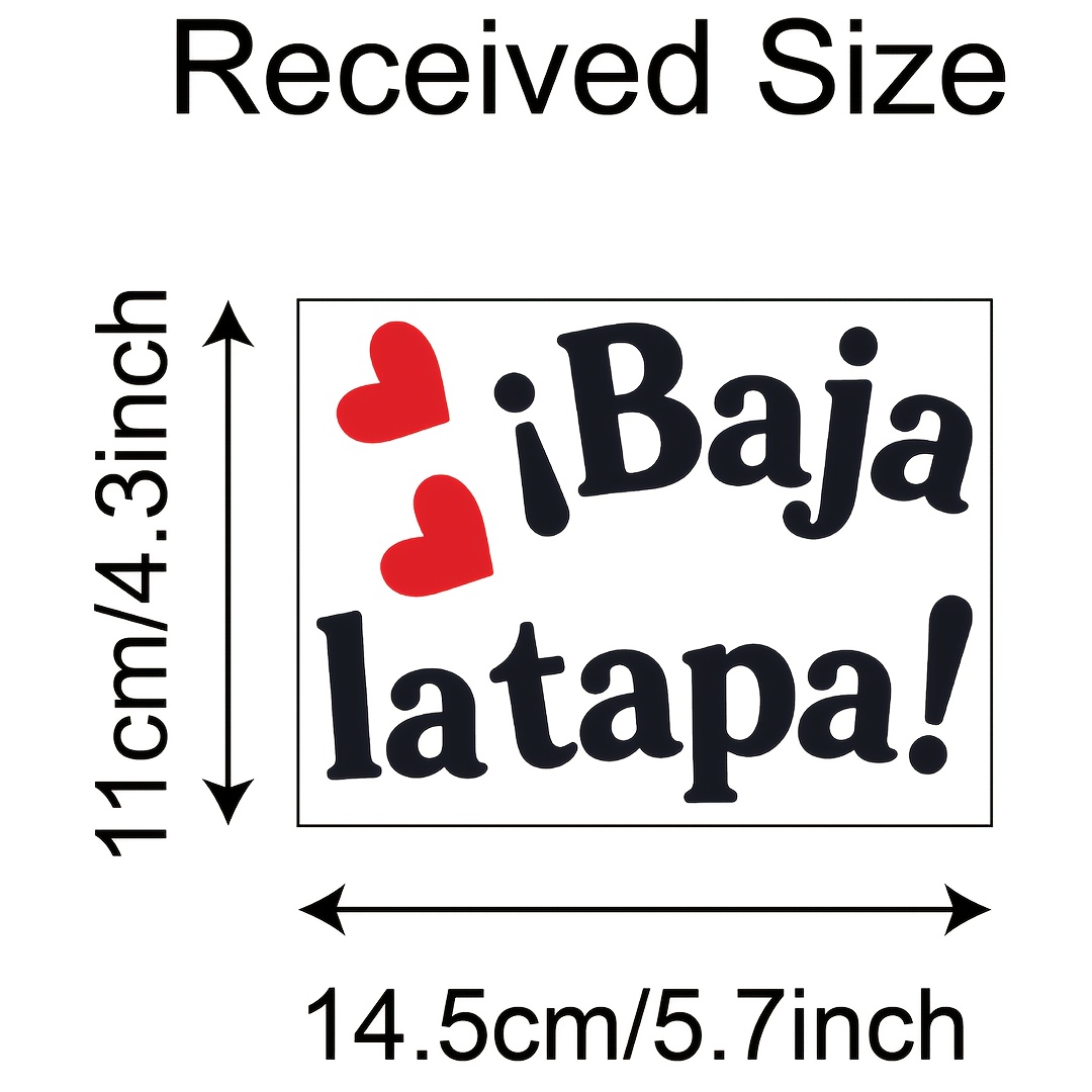 TEMU 1 Pegatina decorativa en español "Pon " con calcomanía de asiento de inodoro con , para baños, versión negra