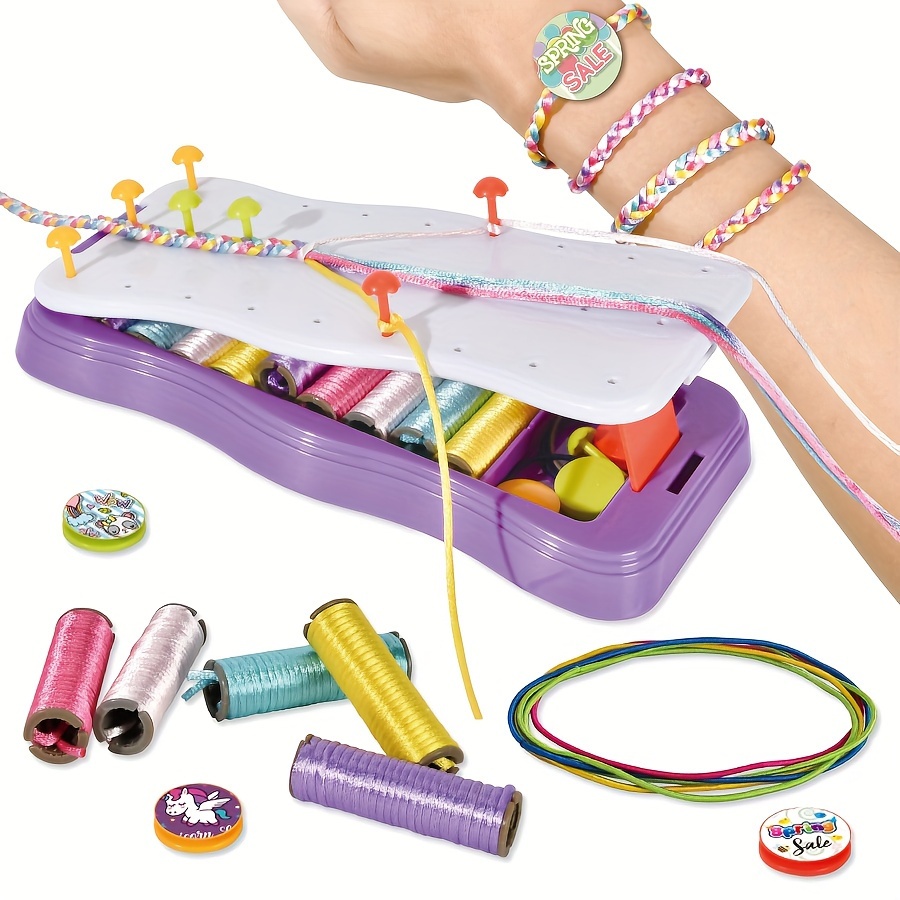 

Diy Friendship Bracelet Kit - Colorful Elastic Cord & Beads, Handcraft Braiding Set For Girls, Perfect Gift Idea
