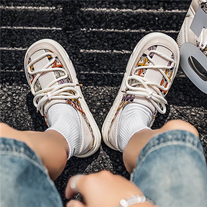 Men's Trendy Printed Half Slide with Soft Cushioning
