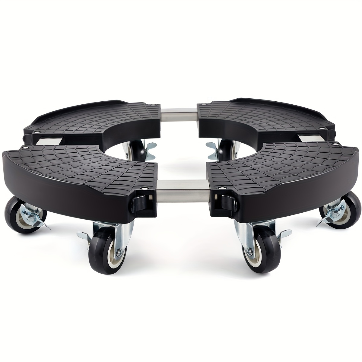 Image of 1/2pcs Plant Caddy With Wheels Heavy Duty With 8 Lockable Casters, Rolling Plant Stand Adjustable For 8 Inch-22 Inch Outdoor Indoor Large Plant, Plant Dolly With Wheels Heavy Duty 330lbs Capacity