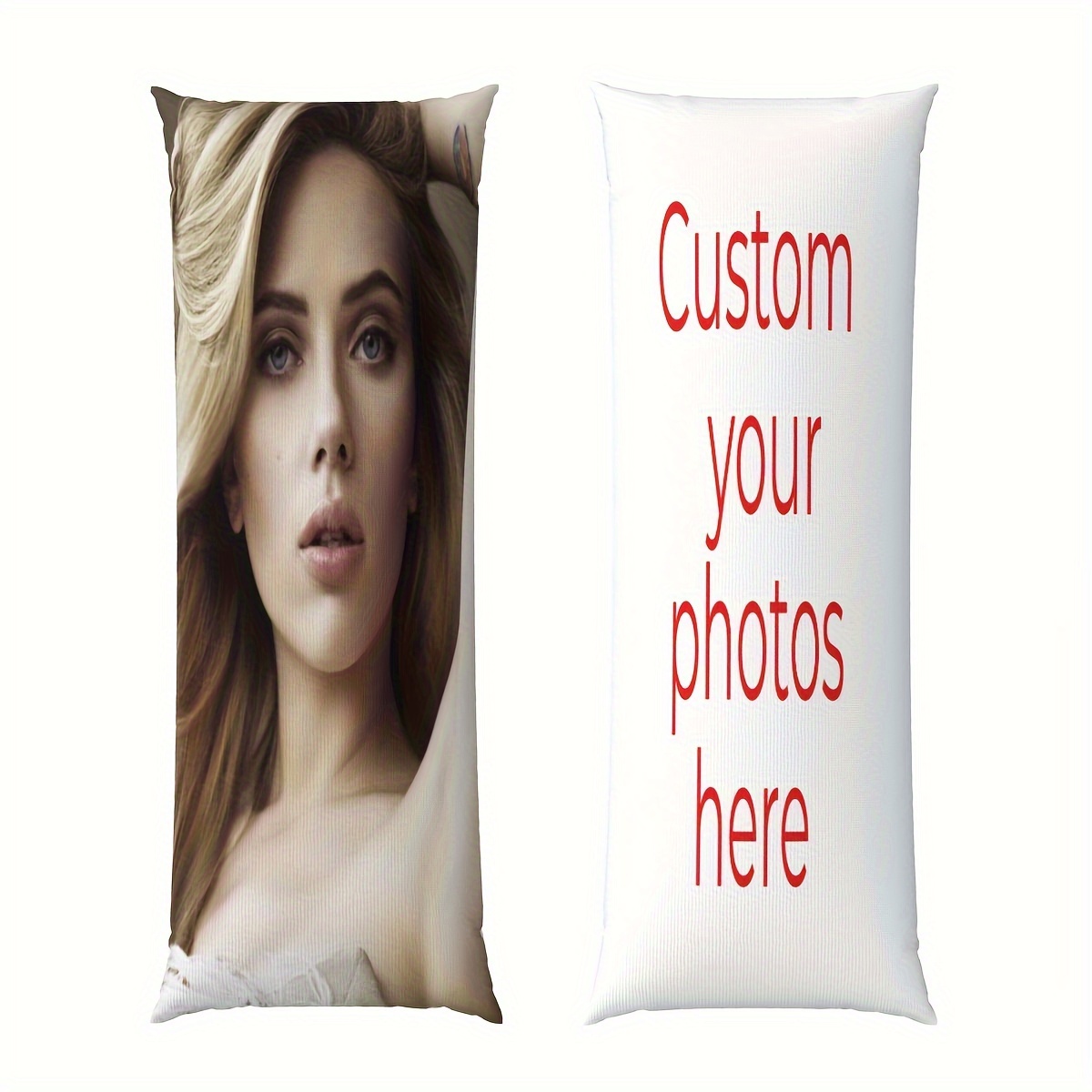 Custom Photo Personalized Body Pillow Cover Short Plush Temu Portugal