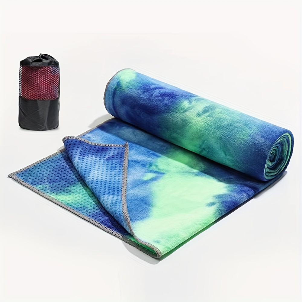 E-shop Schweißabsorbierendes, rutschfestes Yoga-Handtuch mit Aufbewahrungstasche. Heißes Yoga-Matte-Handtuch, faltbare Übungsdecke. Geeignet für