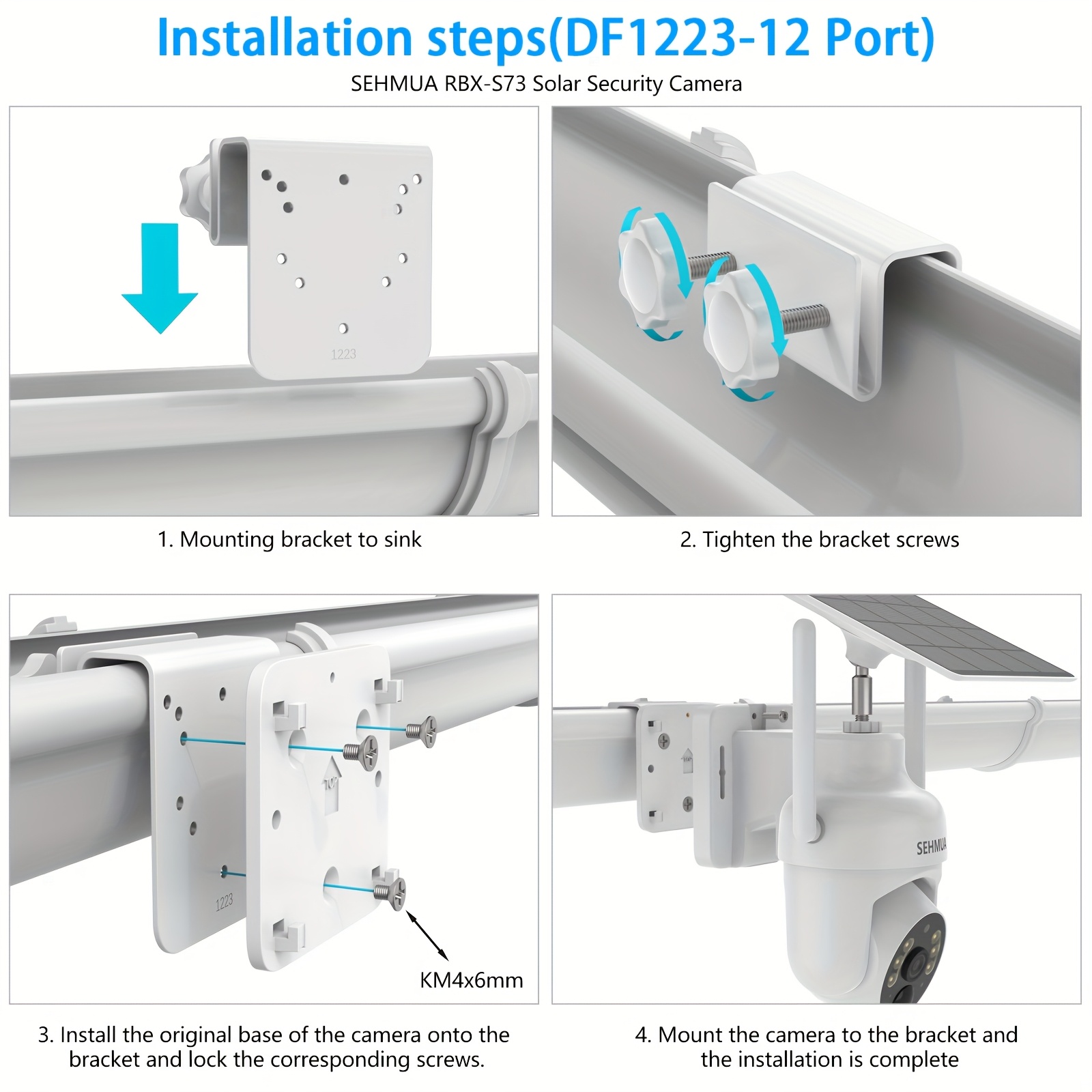 Aquarium Bracket, for Tp-Link Tapo Outdoor Pan/Tilt Wi-Fi Security Camera (C530WS C520WS/C510W/C500/C501W/TC40GW/C51A/C52A), SEHMUA RBX-S73 Solar Security Camera