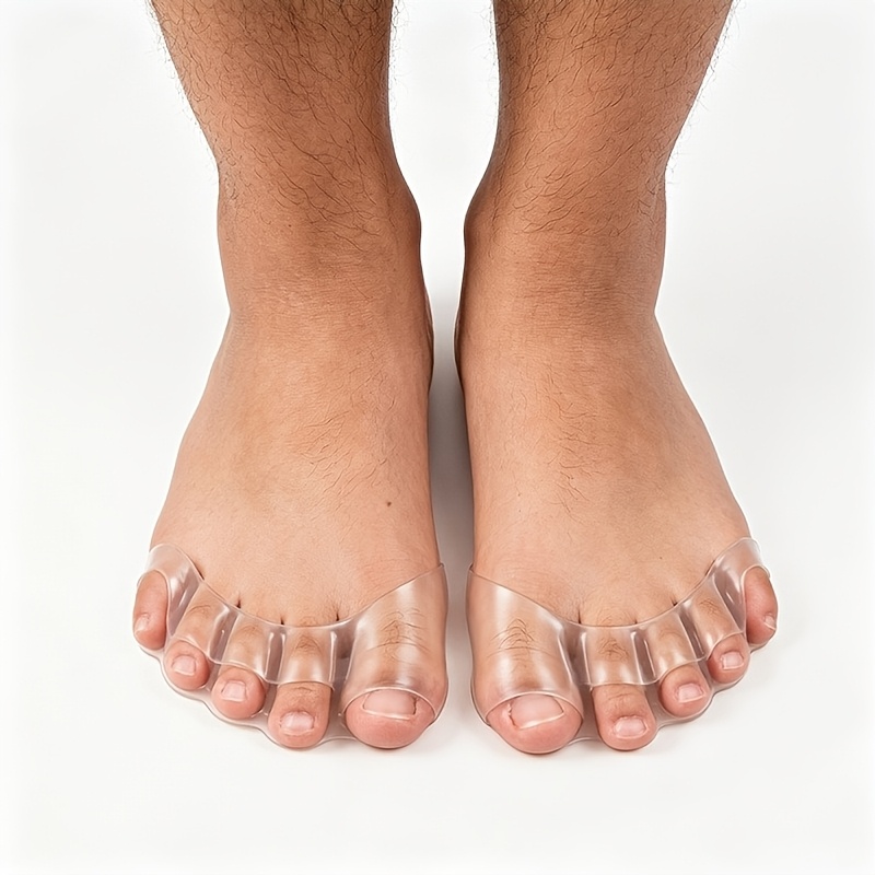 2pcs Soft Silicone Toe Separators for Nighttime Use