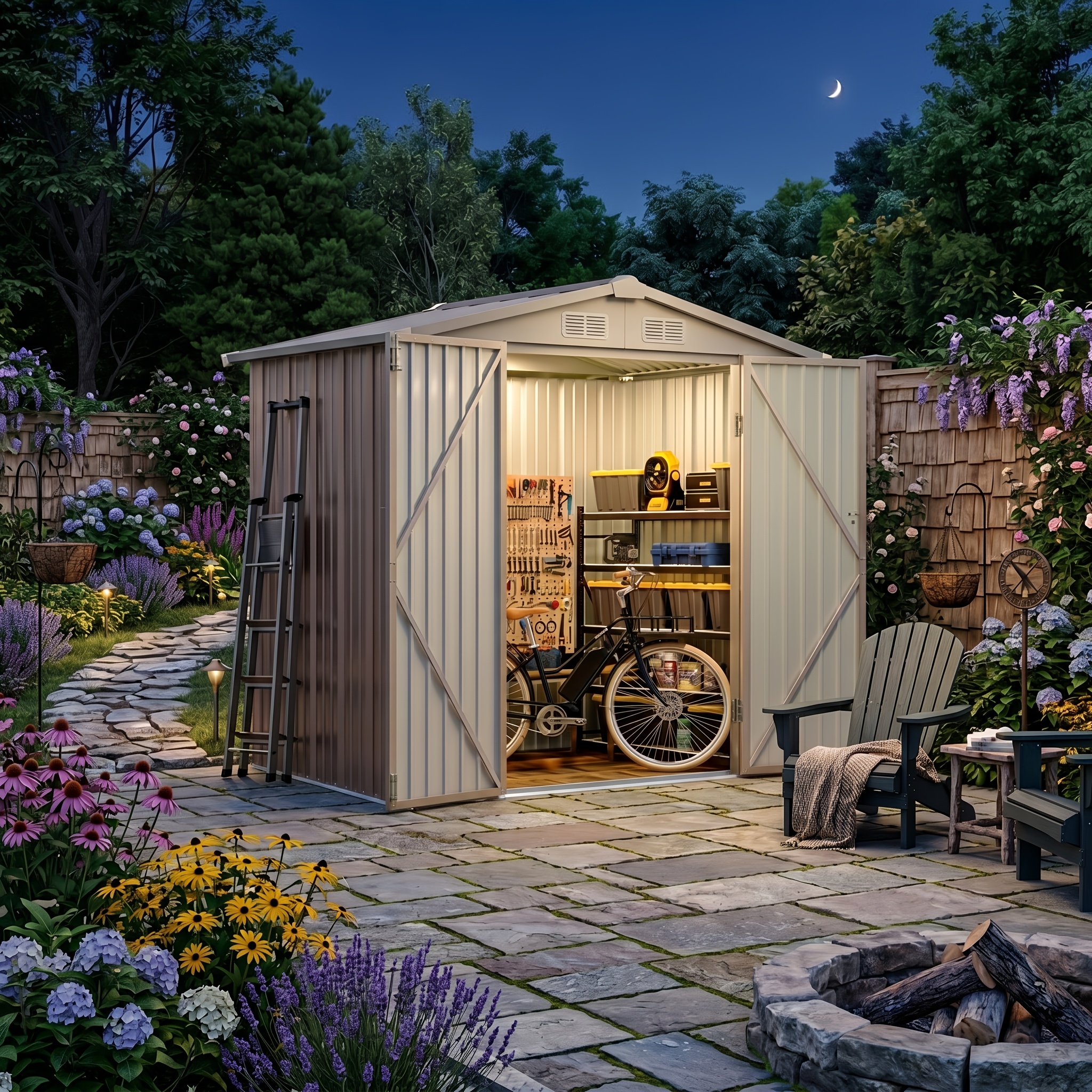 12x20 6x4ft metal storage shed outdoor garden shed kit - Temu