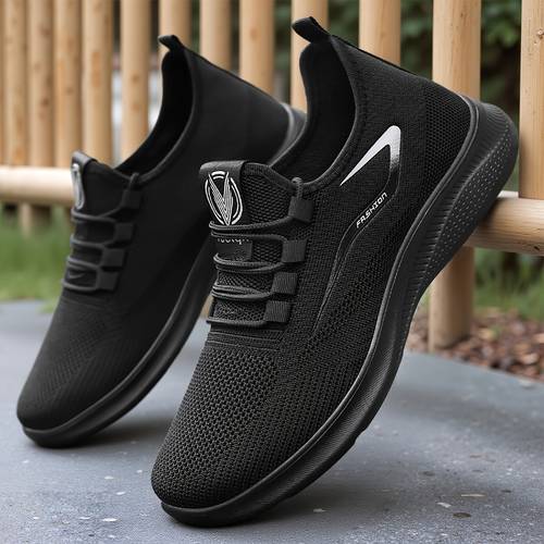 sneakers mens running shoes comfortable soft sole lightweight and trendy breathable lace up mens sports shoes suitable for running exercise daily wear mens minimalist shoes