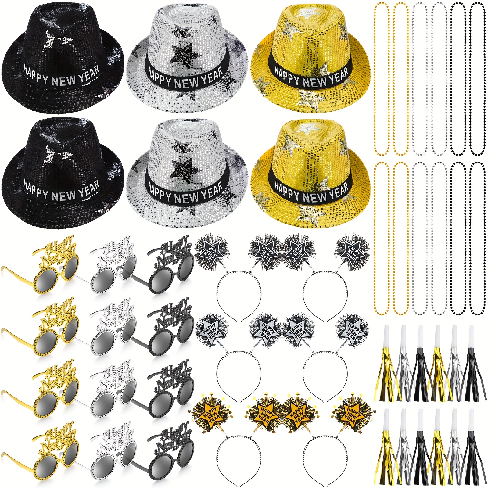 New Year Eve Party Supplies 48pcs Sets